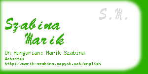 szabina marik business card